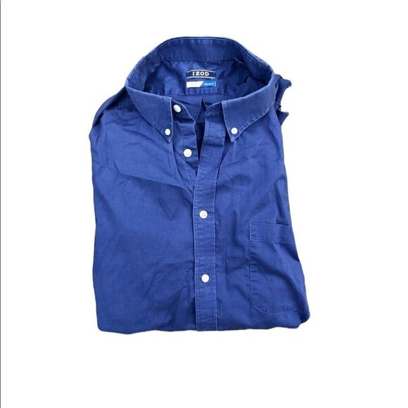 IZOD Men’s Blue Button Down Long Sleeve Shirt Size XL - Picture 1 of 5